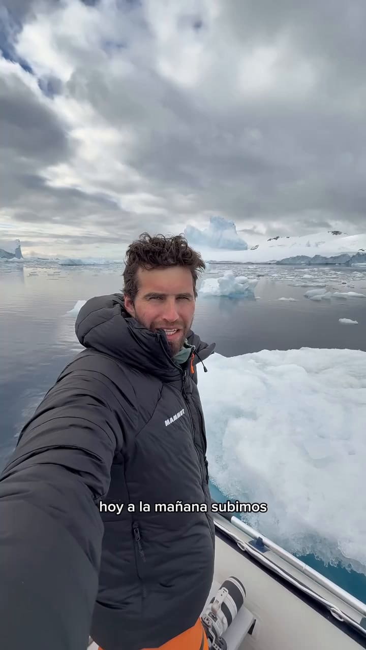 El fotógrafo cautivó a su público con las imágenes del continente blanco