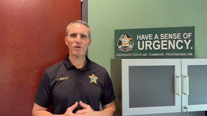 El anuncio del sheriff de Pasco en redes sociales