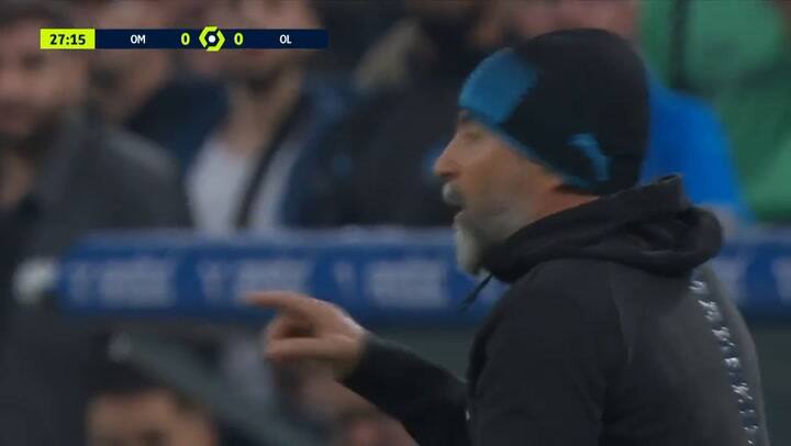 Jorge Sampaoli, enfurecido, culpó al árbitro por la goleada que sufrió Olympique Marsella ante Lyon