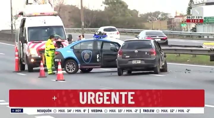 Caos en la General Paz: manejó alcoholizado en contramano y provocó un violento choque