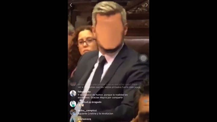 Mientras Marcos Peña daba su informe una diputada K le ponía filtros en Instagram - Fuente: ITG
