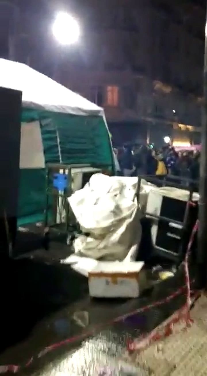 A minutos de finalizar el debate, así quedó la Avenida Callao