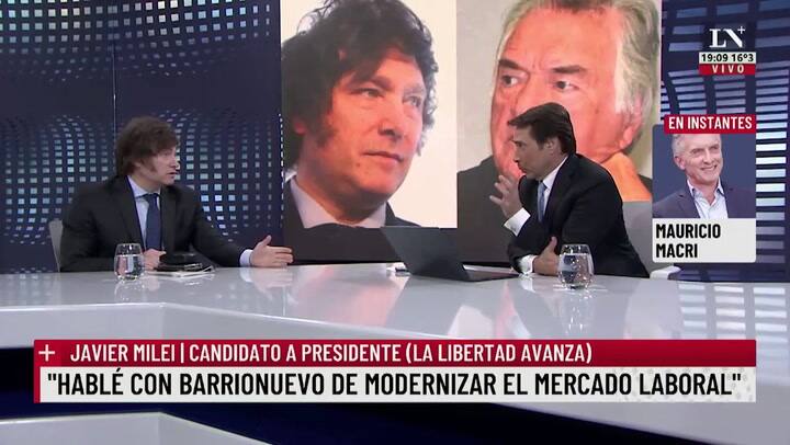 Javier Milei: 'Bullrich y Massa son parte de la casta'