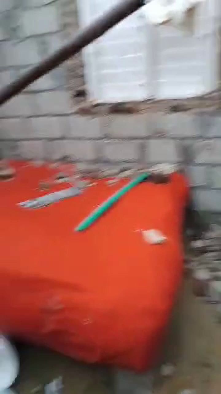 Casa destrozada en Santiago de Cuba