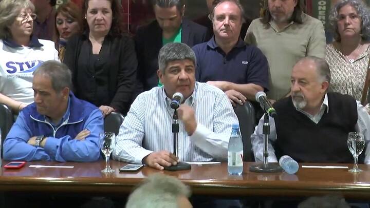 El Frente Sindical evaluó el alcance del paro en una conferencia de prensa - Fuente: Télam