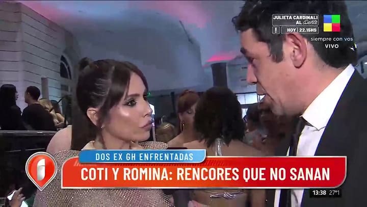 Escándalo en la presentación del Bailando 2023: Romina y Coti vivieron un momento de tensión en medio de una nota
