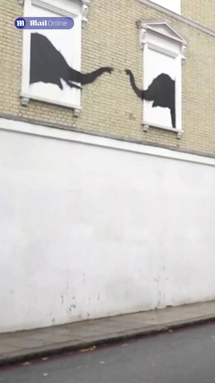 Banksy unveils second artwork in 24 hours