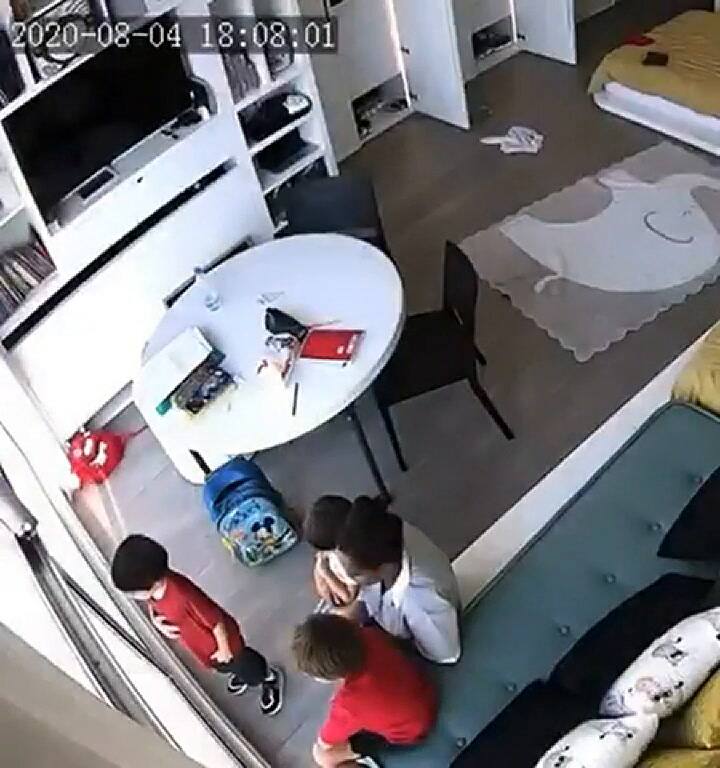 El escalofriante video de tres niños que vieron la explosión de Beirut por su ventana