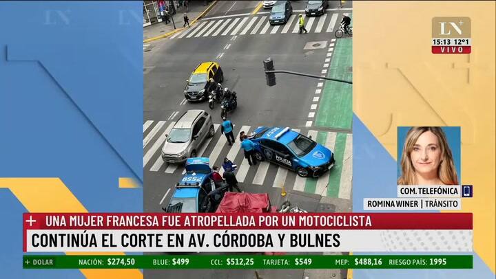 Una turista francesa que venía a visitar a su hijo murió tras ser atropellada por un motociclista