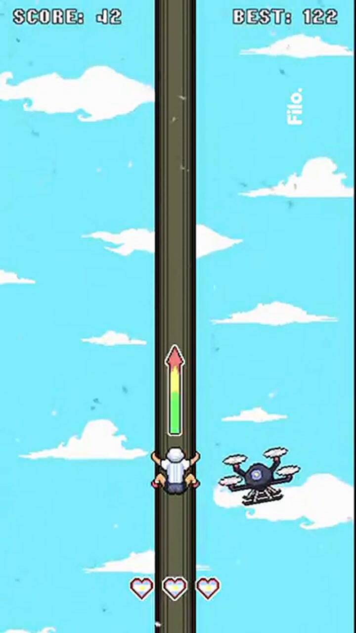 El juego en el cual un hincha debe subir a un semáforo