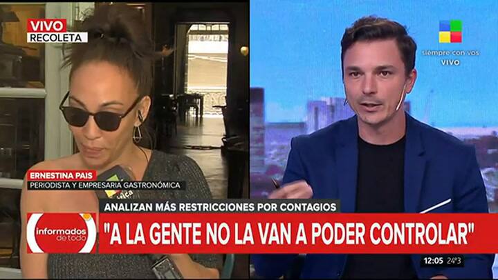 Ernestina Pais y su restaurant: 'Si volvemos a cerrar no sé qué voy a hacer' Crédito: América TV