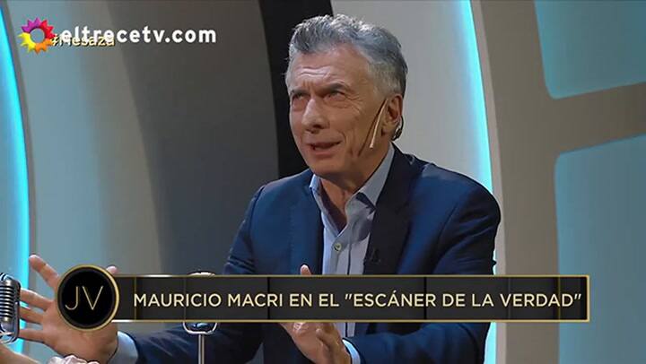 Mauricio Macri en 'El escáner de la verdad' en La noche de Mirtha Legrand (eltrece)