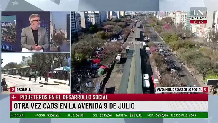 Caos de tránsito en el centro porteño