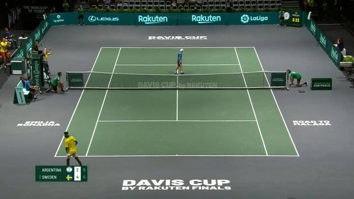 Copa Davis: Diego Schwartzman cayó de forma contundente con Mikael Ymer y Argentina perdió la serie