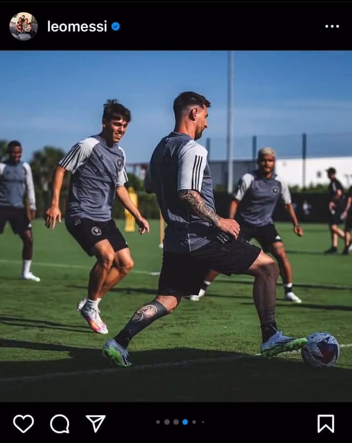 El desliz que tuvo Lionel Messi en su cuenta de Instagram (Tw @OutMessi_)