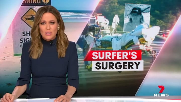 El terrible video que muestra el ataque de un tiburón a un surfista