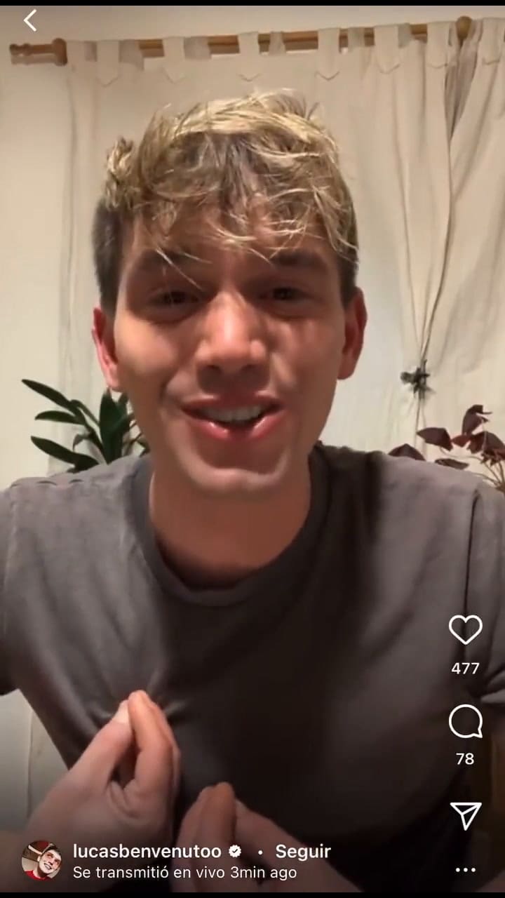 El exabrupto de Lucas Benvenuto contra Flor de la V por el que lo cuestionaron y se arrepintió