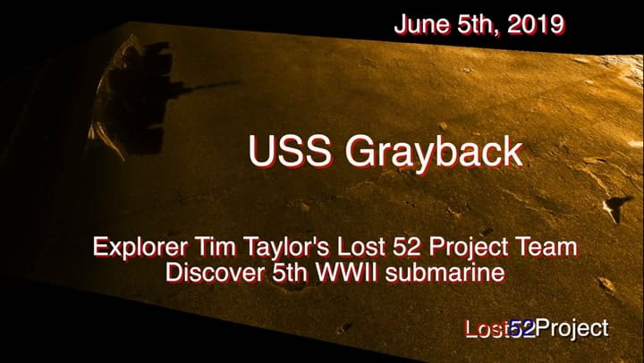 Imágenes del submarino perdido desde la segunda guerra mundial - Fuente: Lost 52 Project