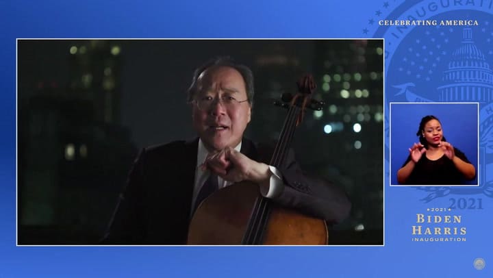 El chelista Yo-Yo Ma les dedicó su música a médicos y enfermeros