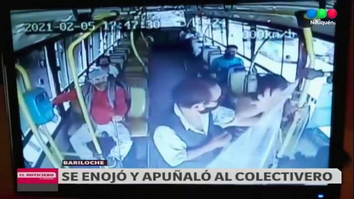 Apuñaló a un chofer de colectivo en Bariloche - Crédito: YouTube Telefe Neuquén
