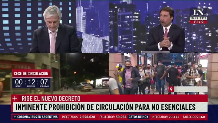 Así se encontraba la ciudad a pocos minutos del cese de circulación