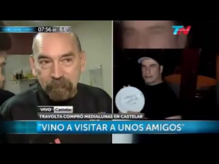 Habló el pastelero que atendió a John Travolta