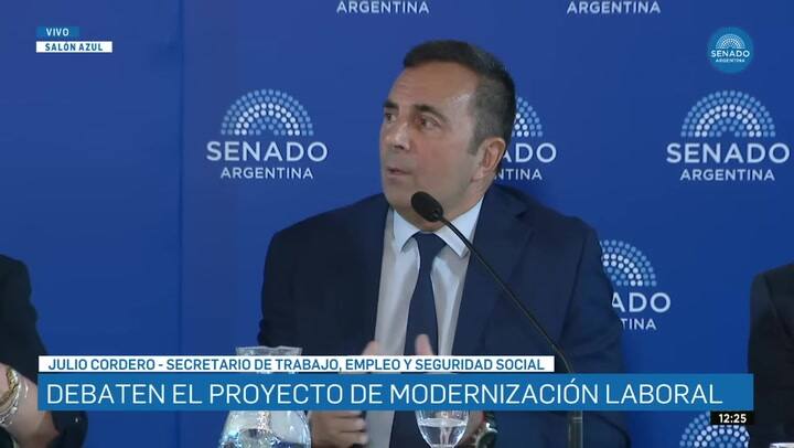 Pregunta de Mariano Recalde en el Plenario de Trabajo y Presupuesto en el Senado