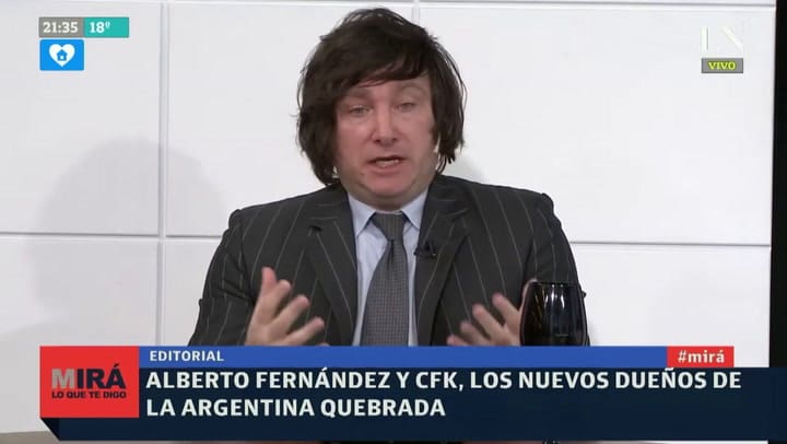El descargo de Javier Milei, en el programa de Majul: 'Me acusan de 'planero''