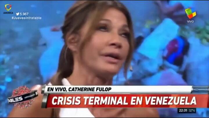 Catherine Fulop: 'Me duele ver a mi gente muriéndose'
