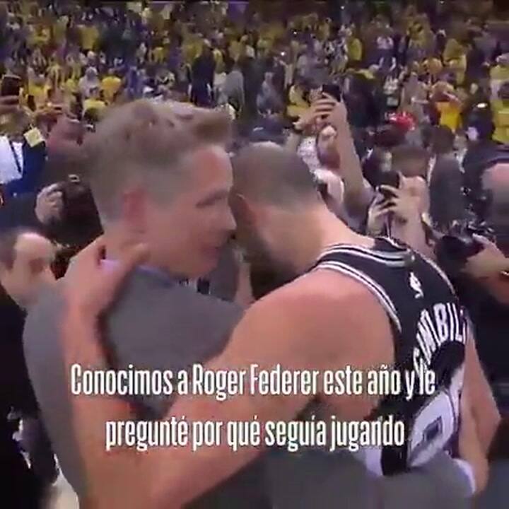 El pedido de Steve Kerr a Manu Ginóbili en el final del partido - Fuente: Twitter