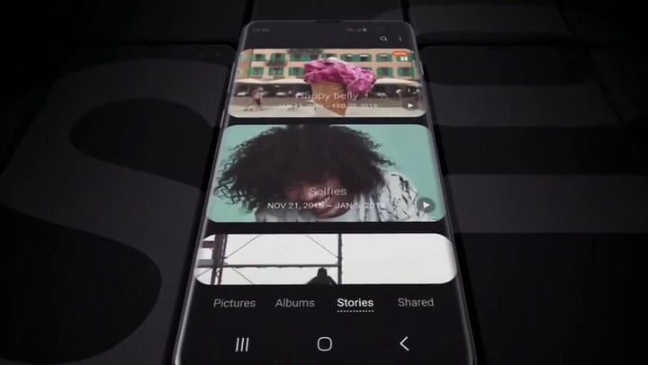 El aviso del Galaxy S10 que salió por error en la TV noruega - Fuente: YouTube