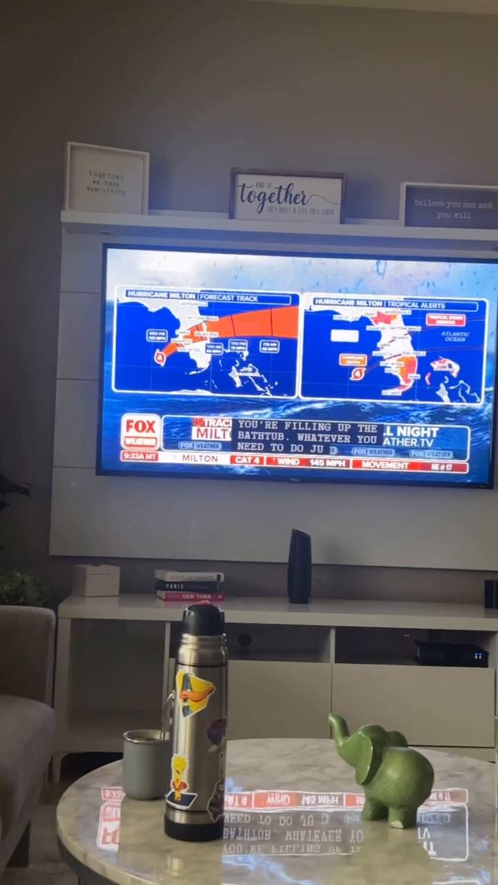 Jimena Barón muestra cómo avanza el huracán en Florida