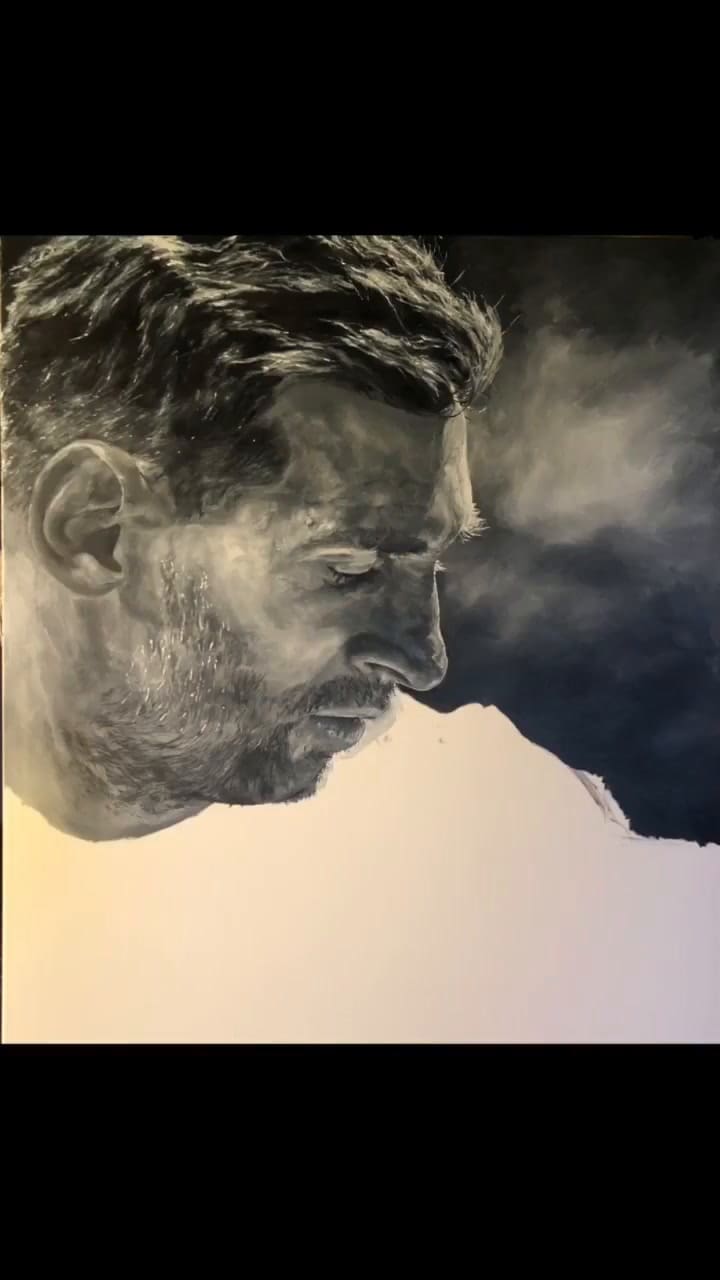 El video sobre el retrato de Messi que compartió en sus redes