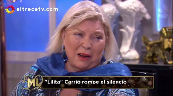 Carrió habló en la mesa de Mirtha tras su cruce con Macri - Fuente El Trece
