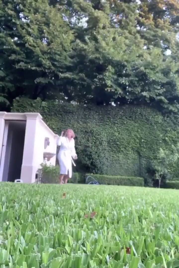 Momento de la caida de Uki Deane que registró con sus historias de Instagram