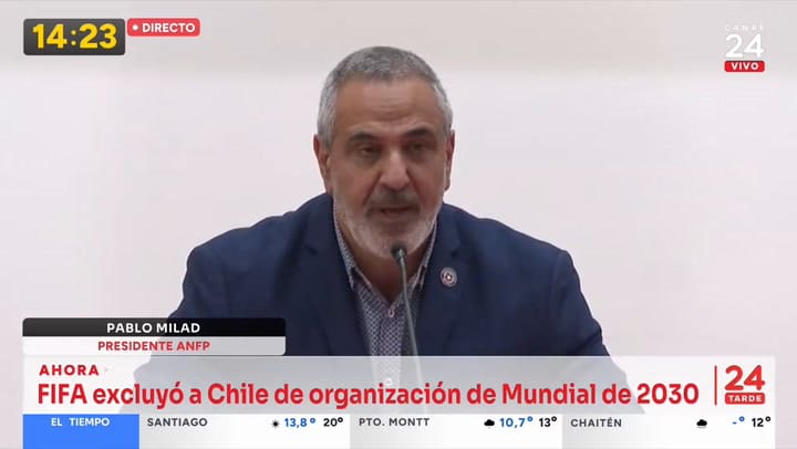 El presidente de la federación chilena, sobre la exclusión del Mundial 2030