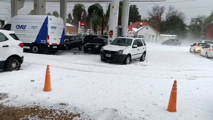 Así afectó el granizo en Roldán, Santa Fe