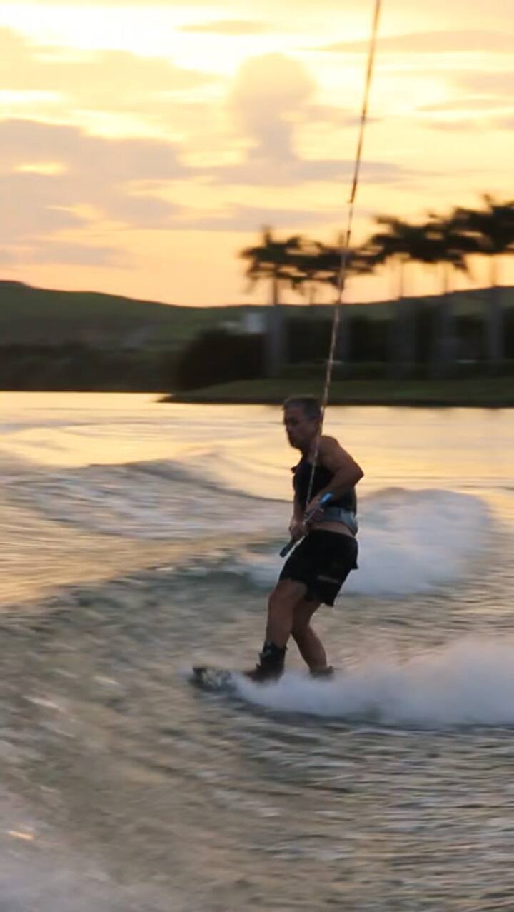 Ezequiel De Palma, instructor de wakeboard