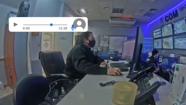 Cinematográfica persecución de un motochorro - Video 1