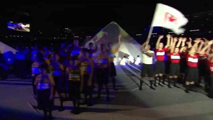 El Monte Fuji también fue protagonista de la impresionante ceremonia - Fuente: @rugbyworldcup