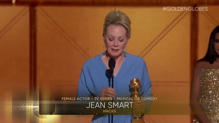 Jean Smart receives the award for Best Television Female Actor – Musical/Comedy Series