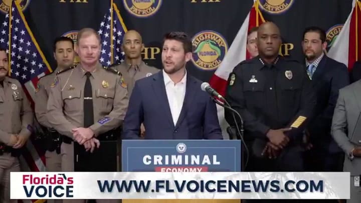 James Uthmeier anunció el desmantelamiento de una red de robos de suministros