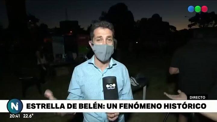 Júpiter y Saturno se alinearon y formaron la estrella de Belén - Fuente: Telefe