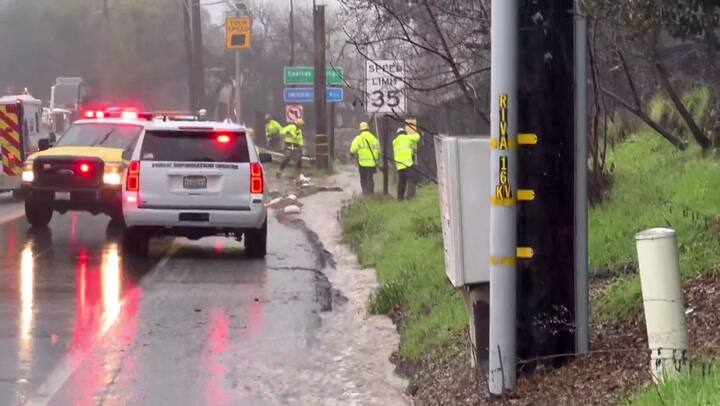 Inundaciones en el condado de Ventura, California