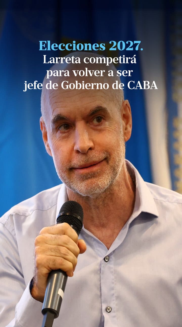 Horacio Rodríguez Larreta anunció que competirá en 2027 para volver a ser jefe de Gobierno de CABA