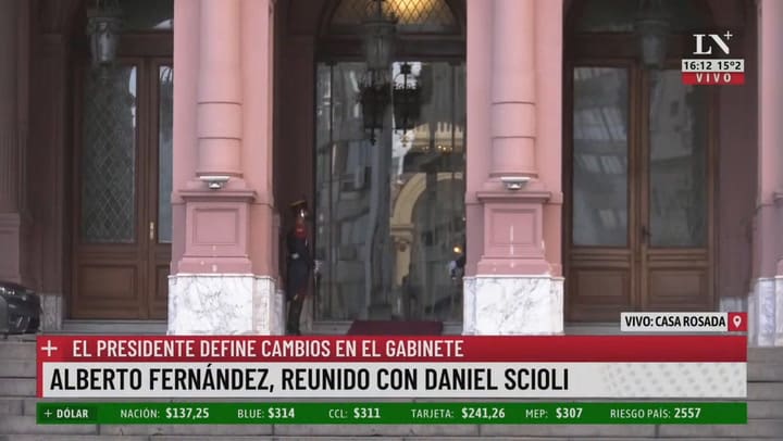 Alberto Fernández, reunido con Daniel Scioli