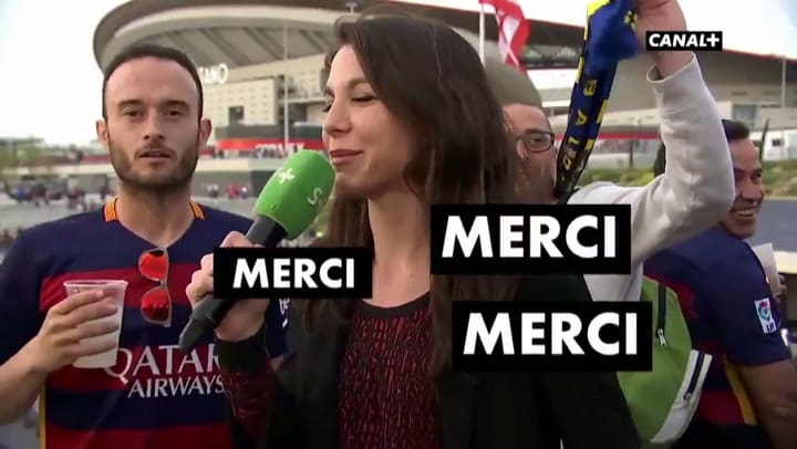 Periodista acosada en un partido de Barcelona - Fuente: Twitter