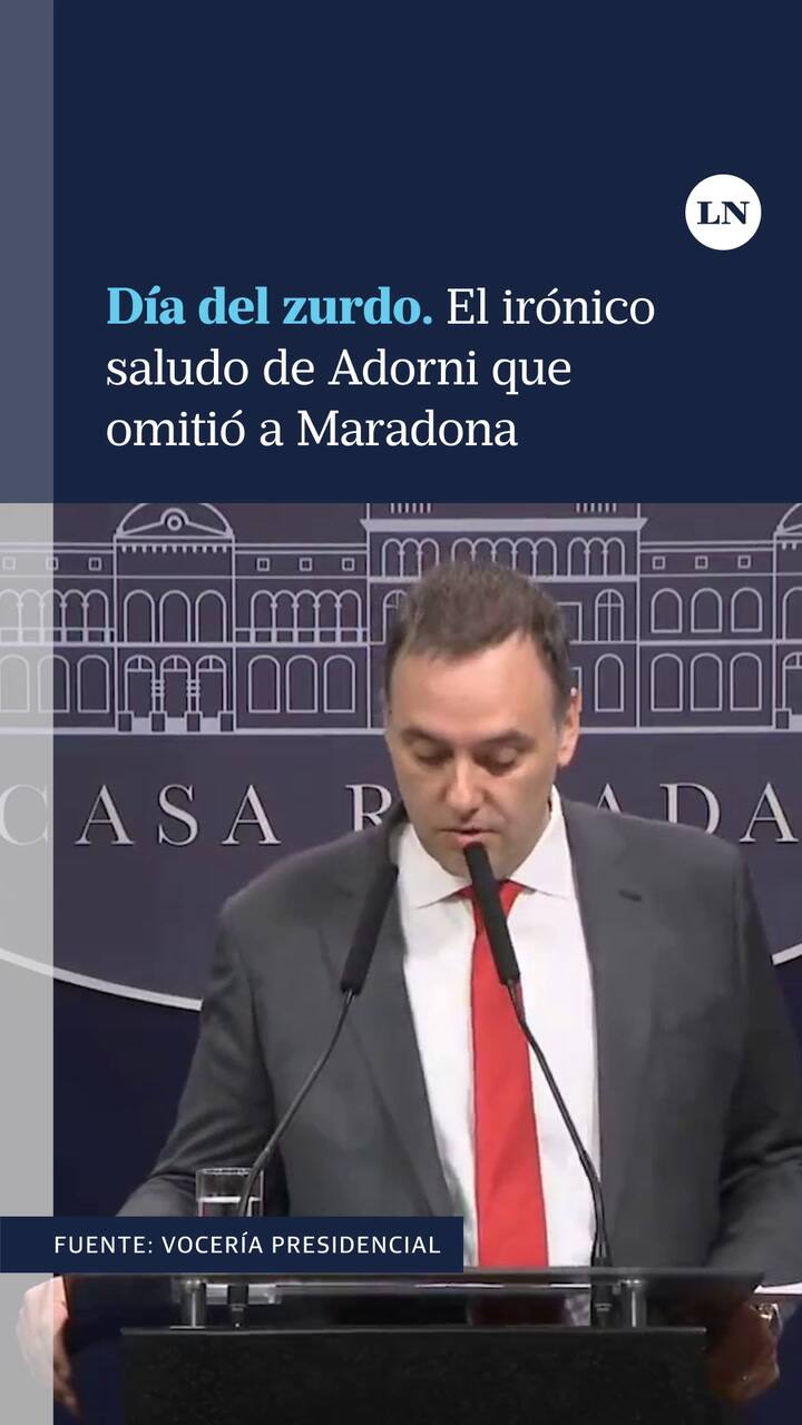 Día internacional del zurdo: el irónico saludo de Adorni que omitió a Diego Maradona
