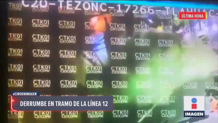 México: el momento en que se cayó el tren