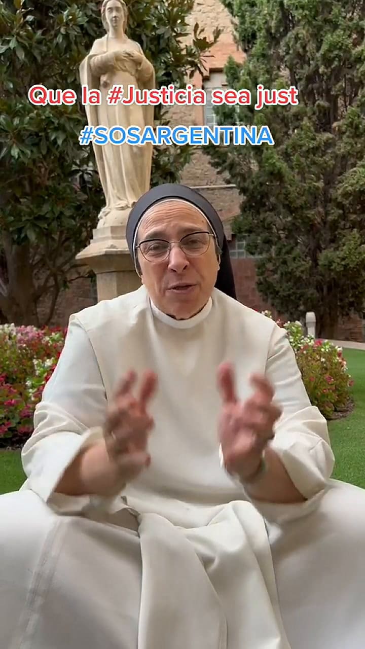 El fuerte mensaje de una monja a Cristina Kirchner que se volvió viral en las redes sociales